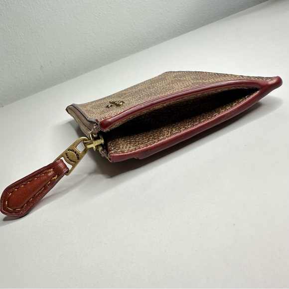 COACH Color Block Coated Canvas Signature Mini Skinny Wallet - Picture 4 of 8